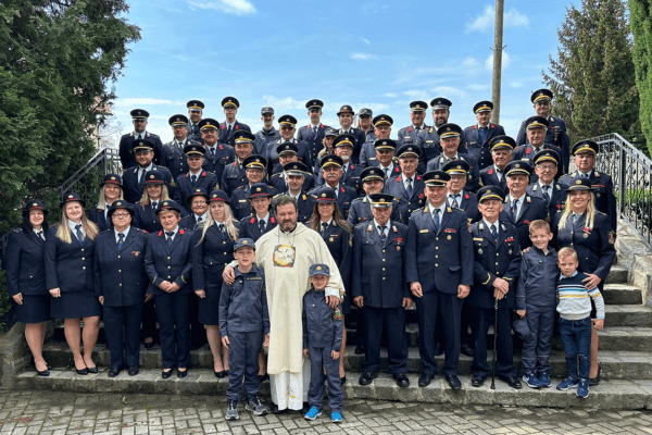 Florijanova sveta maša - člani in članice PGD Hoče, PGD Razvanje in PGD Bohova