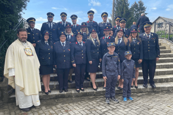 Florijanova sveta maša - člani in članice PGD Hoče